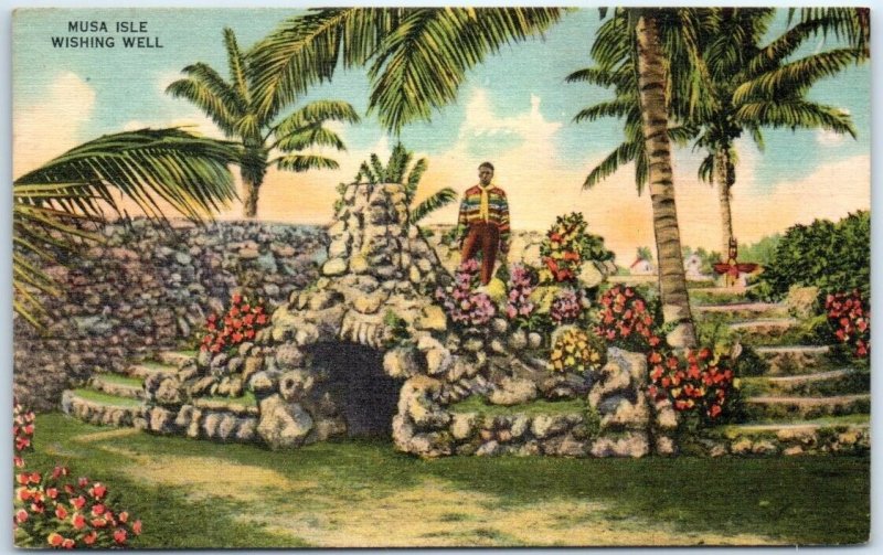 Postcard - Musa Isle Wishing Well - Miami, Florida