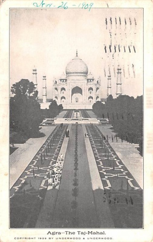 The Taj Mahal Agra India 1909 Missing Stamp 