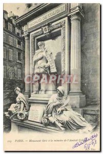Old Postcard Paris high monument to the memory of Admiral Coligny