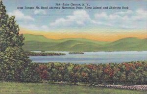 New York Lake George From Tongue Mount Road Showing Montcalm Point