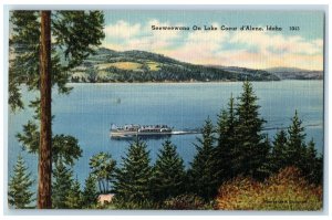 1951 Seeweewana On Lake Coeur d'ALene Kootenai County Idaho ID Trees Postcard