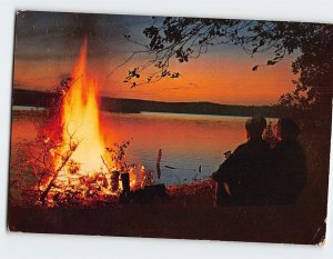 Postcard Midsummer Eve Bonfire, Finland