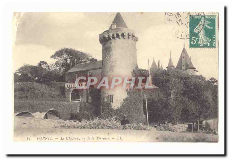 Pornic Old Postcard The castle saw d ela Terrace