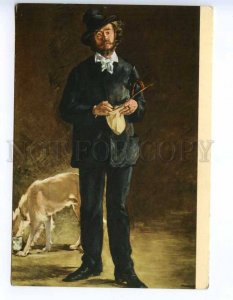 239228 Manet artist & DOG old italian postcard