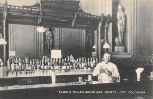 Central City Colorado Teller House Bar Interior Antique Postcard K63310