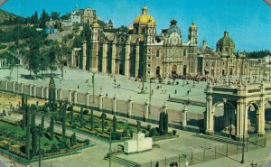 Mexico The Shrine of Guadalupe Mexico City Chrome Vintage Postcard 07.99