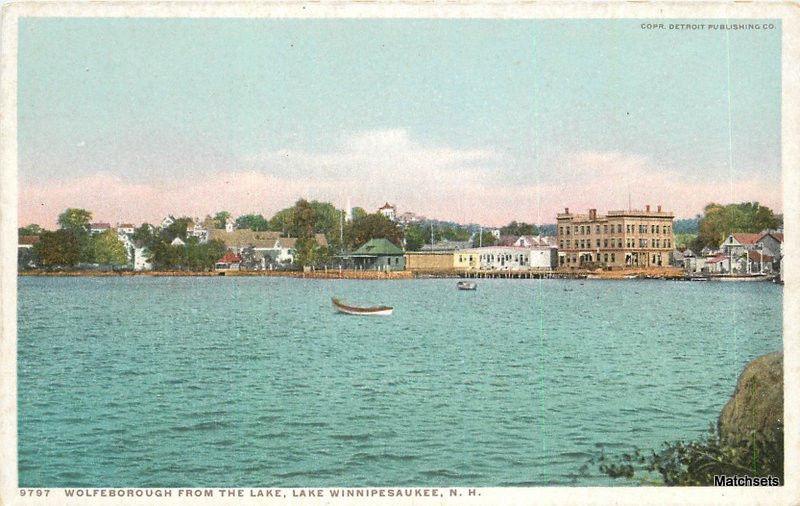 Detroit Publishing Wolfeborough from lake LAKE WINNIPESAUKEE, NH Postcare 8232