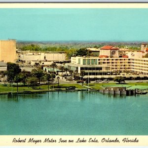 c1960s Orlando, FL Robert Meyer Motor Inn Lake Eola Chrome Photo Postcard A65