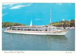 Harvey N Simpson Tour Boat, Toronto Island Yacht Club, CN Tower, Chrome Postcard