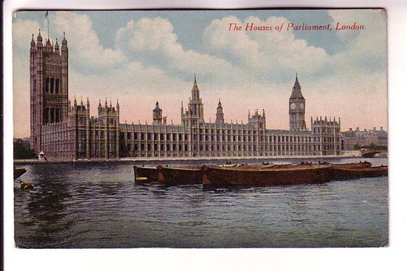 Houses of Parliament, Rowing Boats, London, England, National Series, M & L L...
