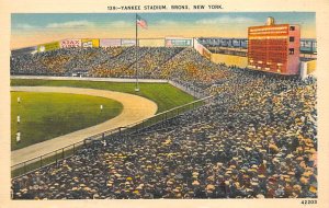 Yankess, New York City, USA Baseball Stadium Unused indentation in card