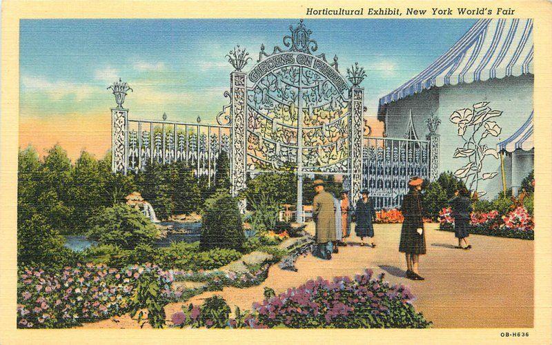 1939 Horticultural Exhibit New York World's Fair Union Teich postcard 1392