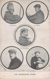 LEBLANC LATHAM OLIESLAGERS COUCHERE CHRISTIAENS FRANCE AVIATION POSTCARD c. 1915