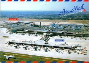 Tokyo, Japan NEW INTERNATIONAL AIRPORT Terminal & Planes  4X6 Aviation Postcard