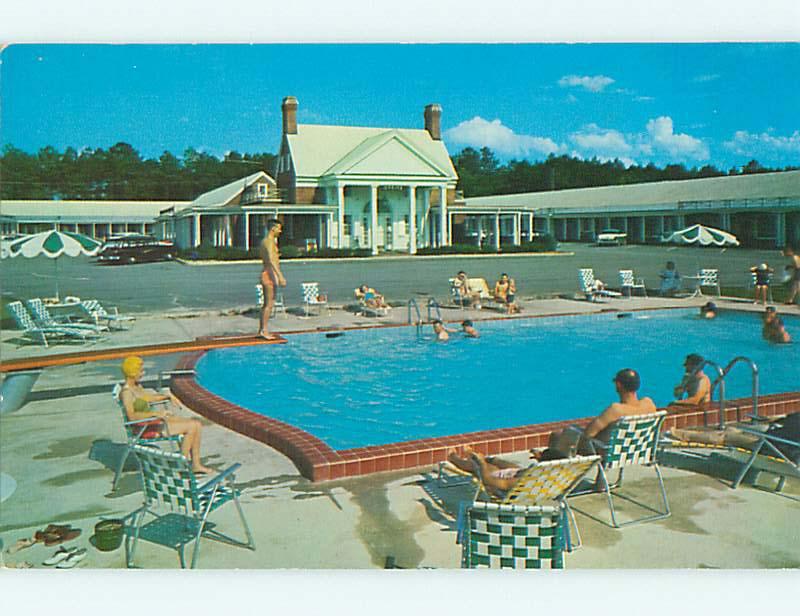 Unused Pre-1980 OLD CARS & COLONY MOTEL & POOL Williamsburg Virginia VA u5557-34