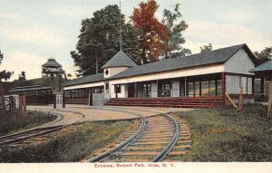 Utica New York Summit Park Entrance, Color Lithograph Vintage Postcard U9908