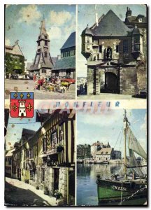 Postcard Modern Normandy Honfleur the church Ste Catherine Street Old Lieuten...