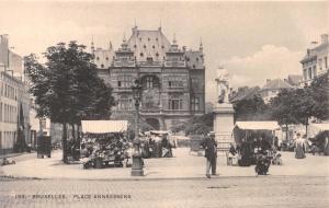 BRUXELLES BELGIUM PLACE ANNEESSENS~VENDORS~H M DOBRECOURT #193 POSTCARD 1900