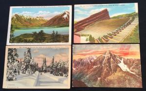 Postcards (4) Colorado Scenery 3 used/1 unused LB