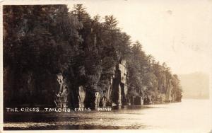 Taylors Falls Minnesota~The Cross (Cliff) along St Croix River~1920s RPPC