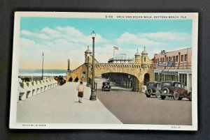 Mint Vintage Daytona Beach Florida Arch & Ocean Walk Early 1900s Postcard