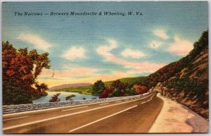 West Virginia., The Narrows, Between Moundsville & Wheeling, Vintage Postcard