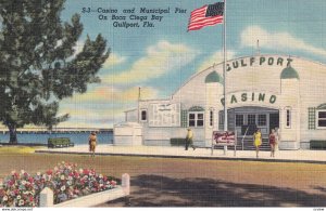 GULFPORT, Florida, 1930-1940's; Casino And Municipal Pier On Boca Ciega Bay