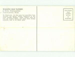 Unused 1940's WIGGINS OLDE TAVERN RESTAURANT Northampton Massachusetts MA HQ0366