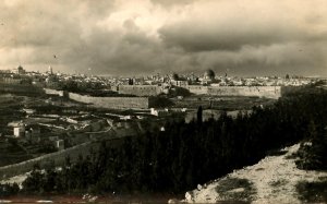 Israel - Jerusalem. Viewed from the Mount of Olives    *RPPC