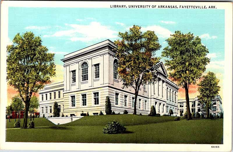 Postcard SCHOOL SCENE Fayetteville Arkansas AR AK5108