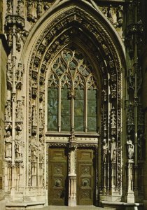 Postcard Schweiz Suizze Switzerland Cathedrale de Lausanne Portail Montfaucon