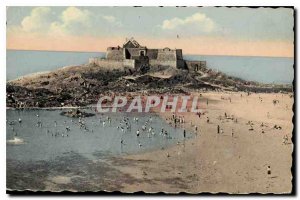 Postcard Old Saint Malo Beach of the Fan