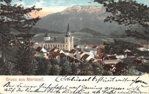 Mariazell Austria Birdseye View Of Village Scenic Antique Postcard K22652