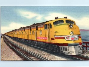 Postcard - Streamliner City Of San Francisco Crossing Great Salt Lake - Utah