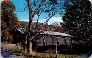 New York Catskills Greetings From Andes Dunraven Covered Bridge