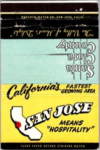 Vintage Matchbook Cover San Jose California Santa Clara County MB177