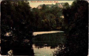 Postcard WATER SCENE Ann Arbor Michigan MI AM3455