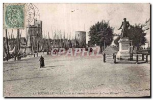 Old Postcard La Rochelle The statue of Admiral Duperre and Richard Courses