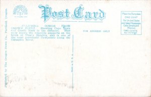 Postcard OR Columbia Gorge looking east from Crown Point