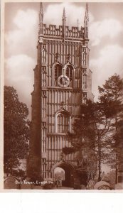 Postcard RPPC Bell Tower Eversham UK