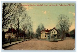 1912 Residential Section Murdoch Ave. Ann Street Parkersburg WV Antique Postcard