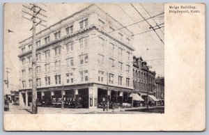 K44/ Bridgeport Connecticut Postcard c1910 Meigs Building Store 372