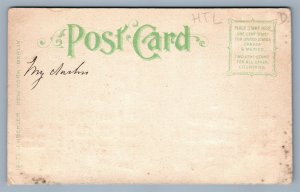 HOLD TO LIGHT PHILADELPHIA PA CITY HALL ANTIQUE POSTCARD HTL