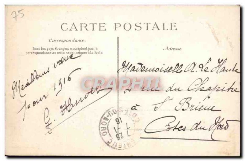 Old Postcard Paris L & # 39Opera seen Boulevard Haussmann