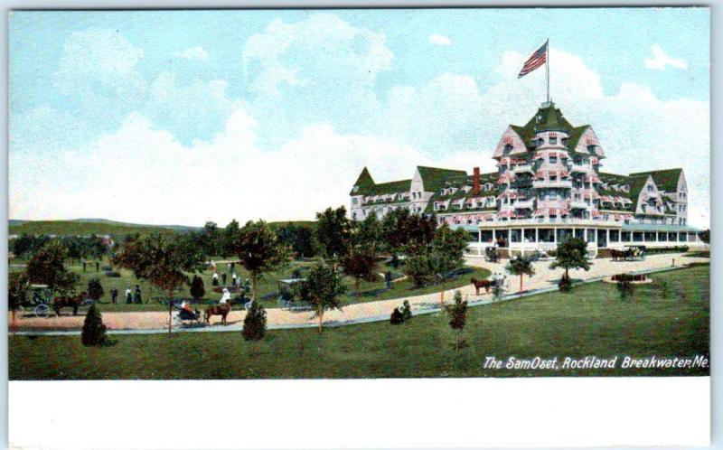 ROCKLAND BREAKWATER, Maine  ME    The SAMOSET HOTEL  ca 1900s UDB   Postcard