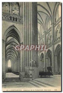 Old Postcard Coutances Interior of the Cathedral Low rating