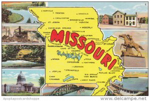 Map Of Missouri Curteich