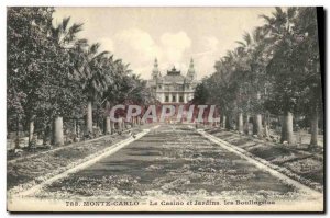 Old Postcard Monte Carlo Casino Gardens and the Boulingrins