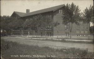 Madison SD High School c1910 Real Photo Postcard