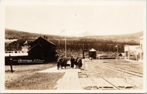 Carcross Yukon 'Steamer Tutshi' Railway General Store Unused RPPC Postcard E78